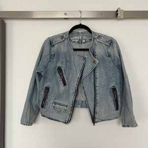 Gap Denim Moto Jacket Size Medium